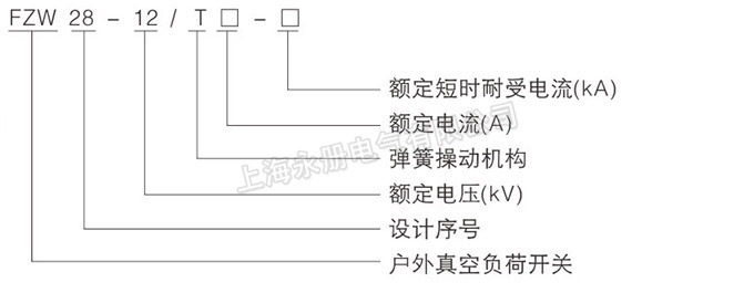 FZW28-12户外分界真空负荷开关的型号含义